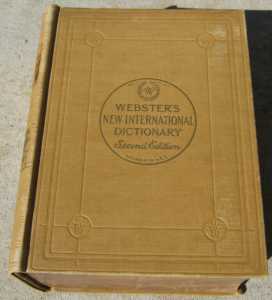 Vintage Websters  Dictionary  Thumb